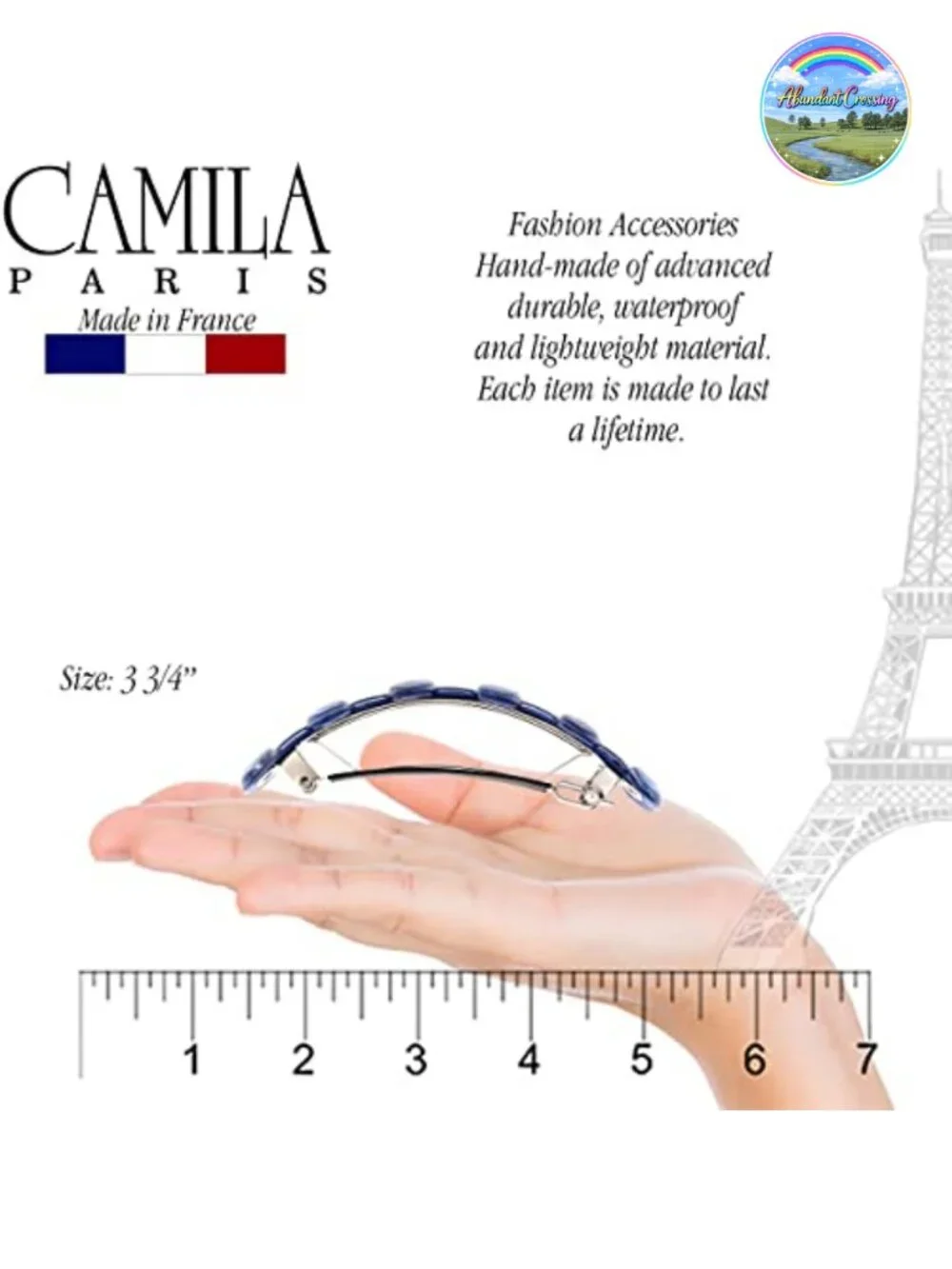 3.75in Automatic Clasp Hair Barrette Strong Hold No Slip